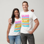 2年生担任 色とびきりカラフルなバブルフォント Tシャツ (ユニセックス)