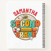 ２年生 – 可愛い新学期の文房具 ノート (裏面)