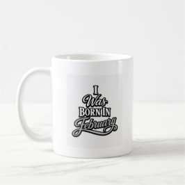 2月に生まれた グレー タイポグラフィーTシャツ コーヒーマグカップ
