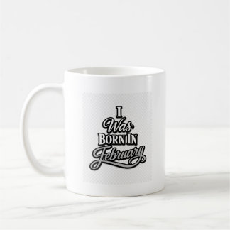 2月に生まれた グレー タイポグラフィーTシャツ コーヒーマグカップ
