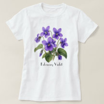 ２月のスミレの花のＴシャツ