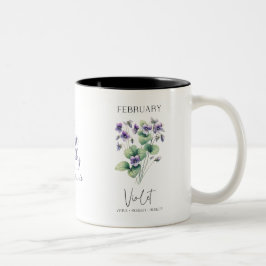 2月の誕生花であるスミレのギフト ツートーンマグカップ