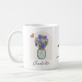 2月の誕生花マグカップ コーヒーマグカップ (左)