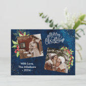 ２枚組 フォト シーズン グリーティング  ホリー ベリー クリスマス (スタンド正面)