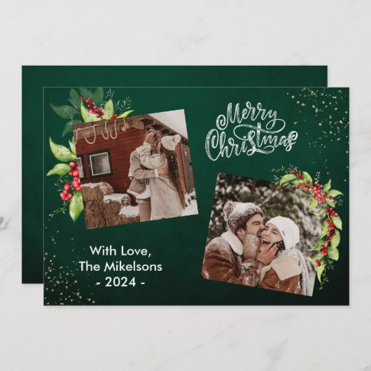 ２枚組 フォト 季節の挨 シーズンカード (正面/裏面)