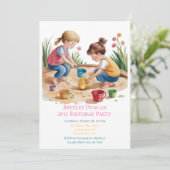 ２歳の誕生日　サンドボックス女子会 招待状 (スタンド正面)