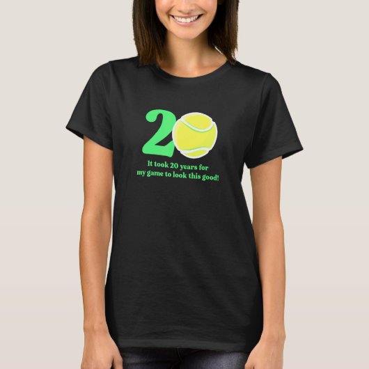 ２０歳のテニス選手 ２００２年 ２０歳の誕生日 Tシャツ (正面)