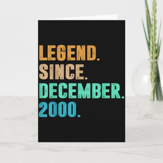 2000年12月生まれの伝説の誕生日 カード (正面)