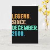 2000年12月生まれの伝説の誕生日 カード (黄色い花)