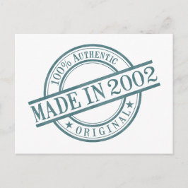２００２年　誕生年　丸型　ゴム印　ロゴマーク ポストカード