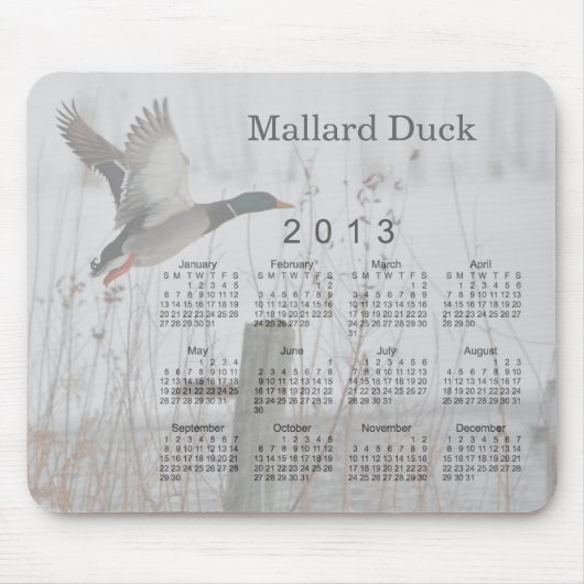 2013年 鳥カレンダー マウスパッド (正面)