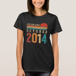 2014年10月生まれの8歳+素晴らしい8歳の誕生日 Tシャツ
