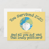 2020年を生き延びた!おめでとう、2021年 ポストカード (正面/裏面)