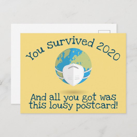 ２０２０年を生き延びた！おめでとう、2021年 ポストカード (正面/裏面)
