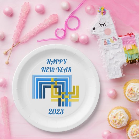２０２３年新年あけましておめでとうございます ペーパープレート (パーティー)