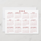 2024年カレンダー入りメリークリスマスのフォトオーバーレイ文字 シーズンカード (裏面)