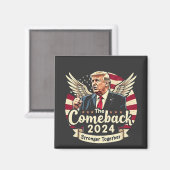 2024年最大の逆転劇 強く団結 トランプ大統領再選支持グッズ マグネット (正面/裏面)