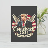 2024年最大の逆転劇 強く団結 トランプ大統領再選支持グッズ 招待状 (スタンド正面)