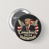 2024年最大の逆転劇 強く団結 トランプ大統領再選支持グッズ 缶バッジ (正面&裏面)