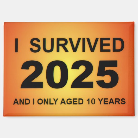 2025年を生き延びた! マグネット (正面)