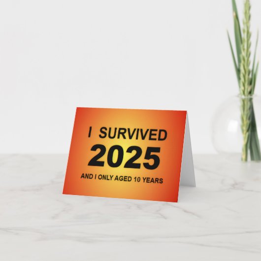 ２０２５年を生き抜いた！ サンキューカード (正面)