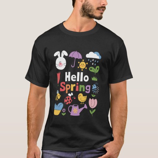 2025年イースターうさぎの春の挨拶 Tシャツ (正面)