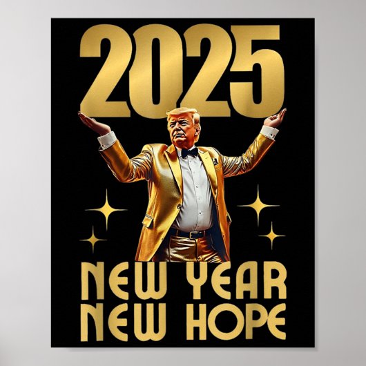 2025年トランプ新年会2025新年新しい ポスター (正面)