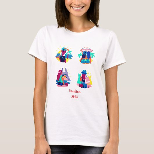 2025年バケーション ウィメンズTシャツ Tシャツ (正面)