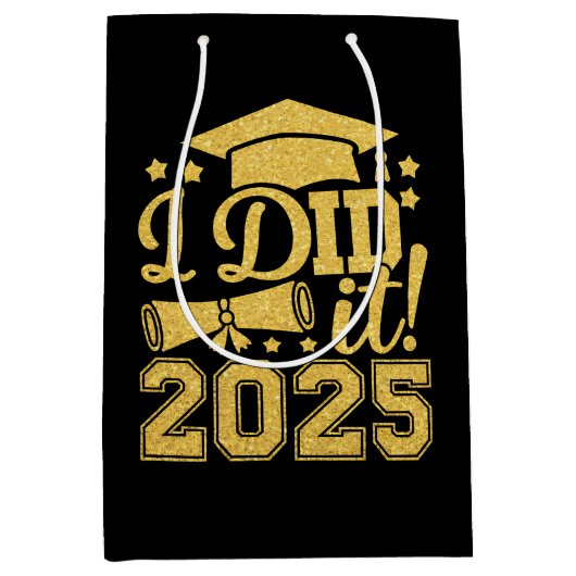 ２０２５年卒業者 卒業おめでとう ミディアムペーパーバッグ (正面)