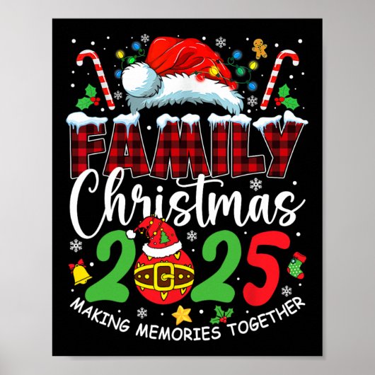 2025年家族でお揃いクリスマスパーティー サンタの仲間たち ポスター (正面)