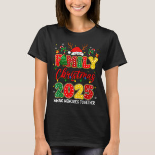 2025年家族でお揃いクリスマス衣装 サンタの仲間たち Tシャツ