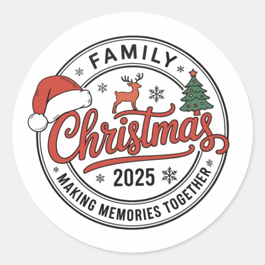 2025年家族でクリスマスの衣装を合わせるホリデーシーズン ラウンドシール (正面)