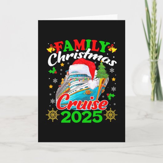 ２０２５年家族でクリスマスクルーズ　サンタの精霊たち カード (正面)