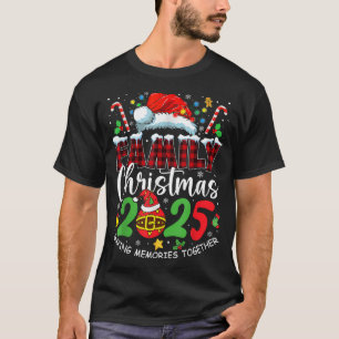 2025年家族クリスマスのマッチするチームサンタエルフ Tシャツ