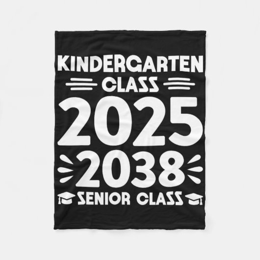 2025年度卒 幼稚園クラス 2038年度卒 将来の高校卒業クラス フリースブランケット (正面)