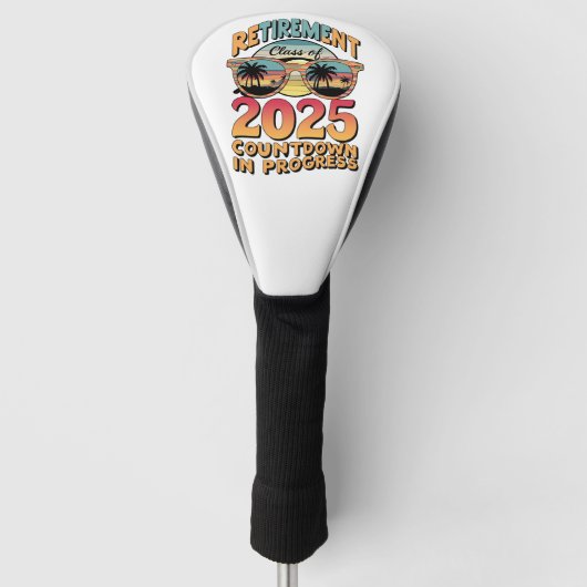 2025年退職カウントダウン進行中 ゴルフヘッドカバー (正面)