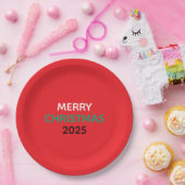 ２０２５年 メリークリスマス ペーパープレート (パーティー)