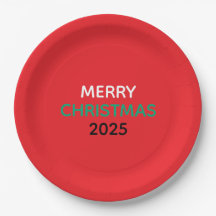 2025年 メリークリスマス ペーパープレート