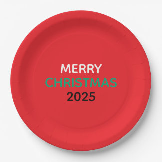 2025年 メリークリスマス ペーパープレート