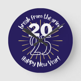 ２０２５年　新年　時計 ラウンド壁時計