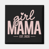 2026年ガールママ予定 妊娠発表 プレママ マグネット (正面)