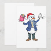 ２０２６年クリスマスの雪だるまイベントオーガナイザー ホリデー 案内状 (正面/裏面)