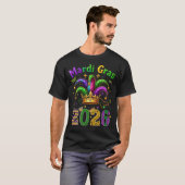 ２０２６年マルディグラス・ジェスター・ハット Tシャツ (正面フル)