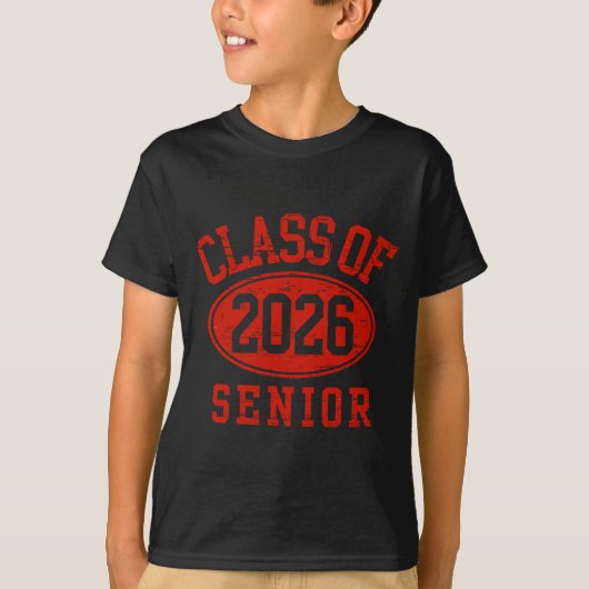 2026年卒クラス シニア向けバックデザイン Tシャツ (正面)