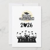 2026年卒業おめでとう - シンプルデザイン 招待状 (正面)