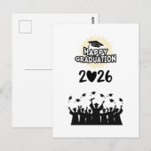 2026年卒業おめでとう - シンプルモダン ポストカード (正面/裏面)