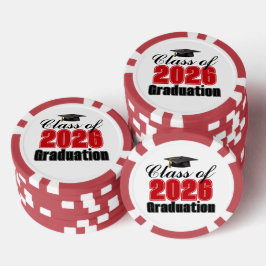 2026年卒業式パーティー 赤 ポーカーチップ