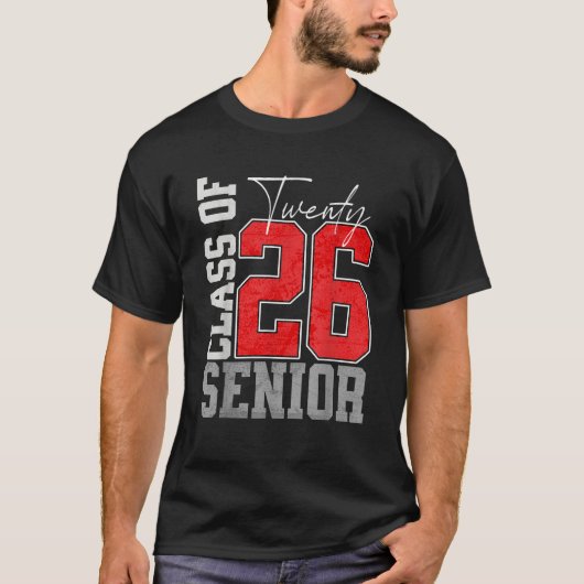 ２０２６年卒業 二十六 卒業式 高校卒業 2026 Tシャツ (正面)