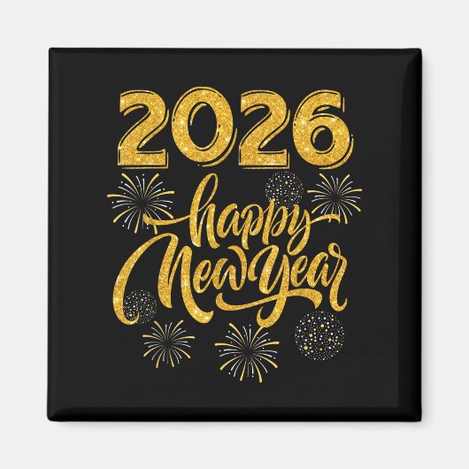 2026年大晦日パーティーグッズ 謹賀新年 F マグネット (正面)