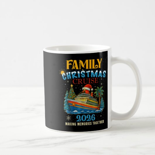 2026年家族クリスマスクルーズにぴったりマッチする家族クルーズ コーヒーマグカップ (右)